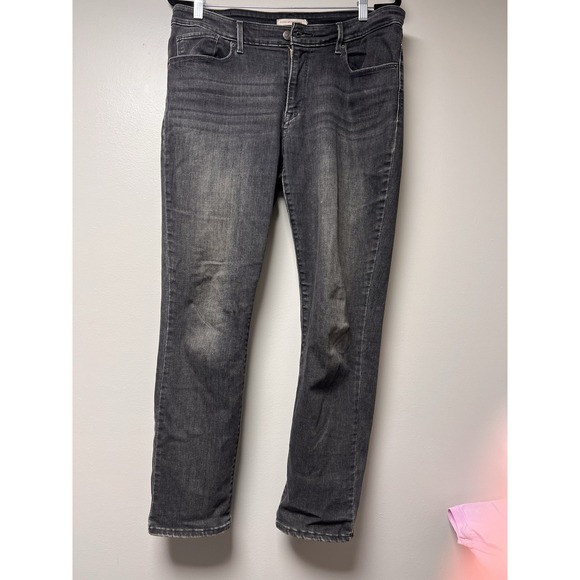 Levi Classic Mid Rise Skinny Black Jeans Size‎ 16 - Picture 1 of 8